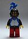 LEGO Minifigure-Breastplate - Blue with Black Arms, Red Legs with Black Hips, Black Grille Helmet, Blue Plume, Cape-Castle-CAS184-Creative Brick Builders